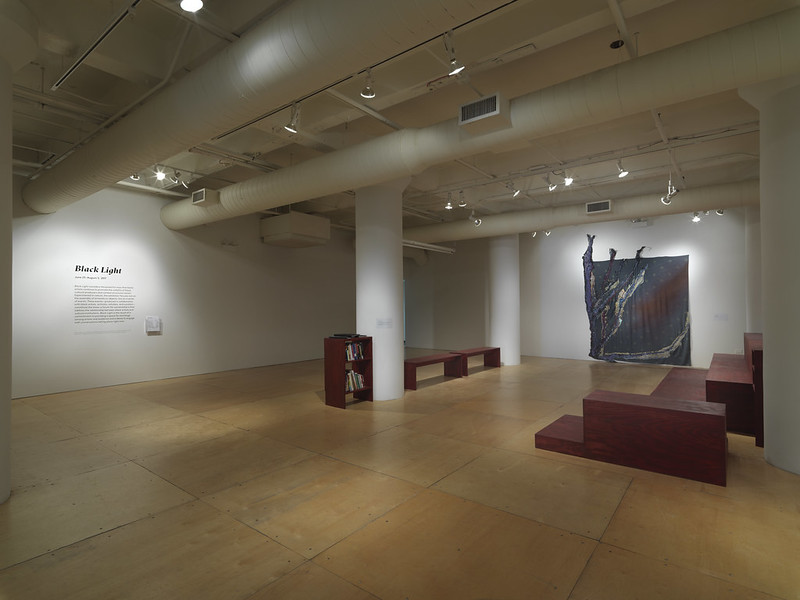 A gallery featuring installed objects